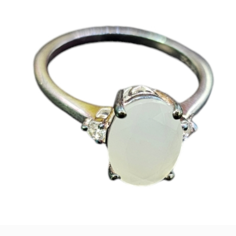 Silver Moonstone Ring